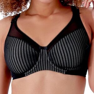 Berlei Beauty Stripe Underwired Minimizer Bra Sz 34H